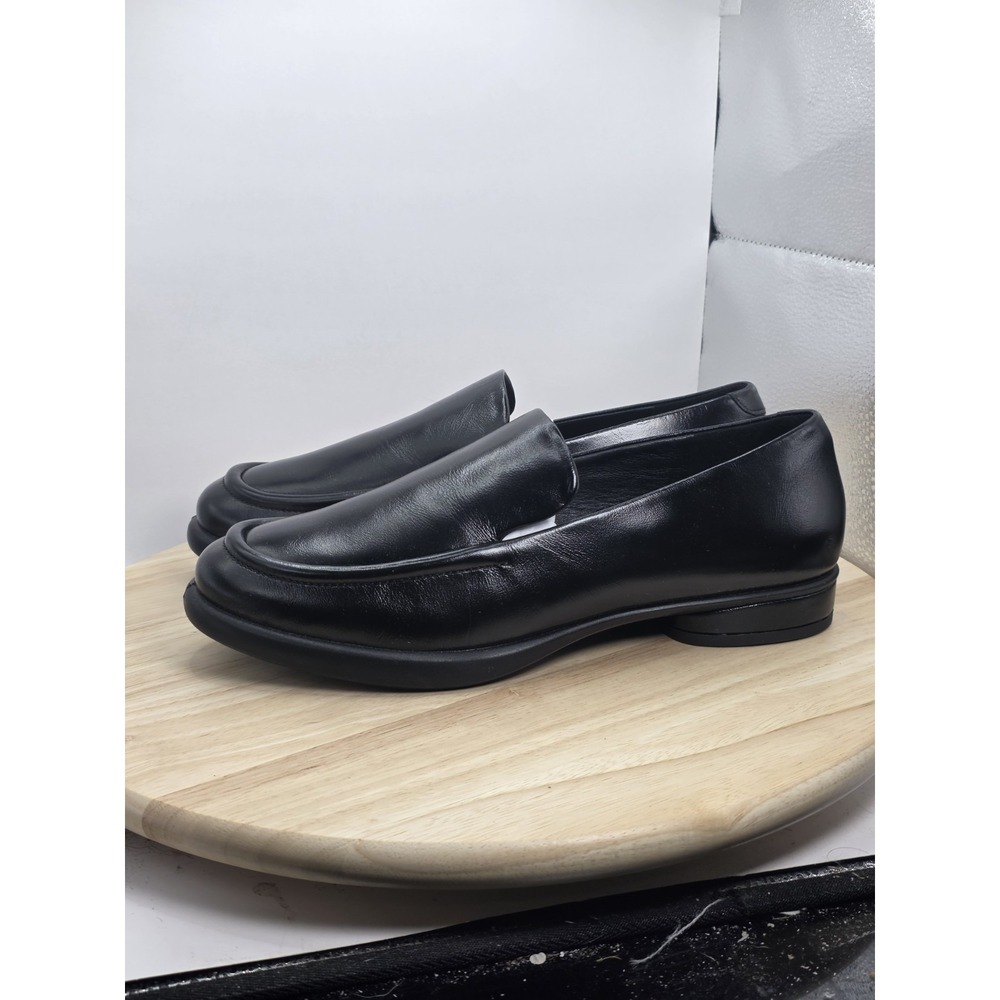 Womens Size 10 - Ecco Black Patent Leather Textile Loafer Flats Shoes